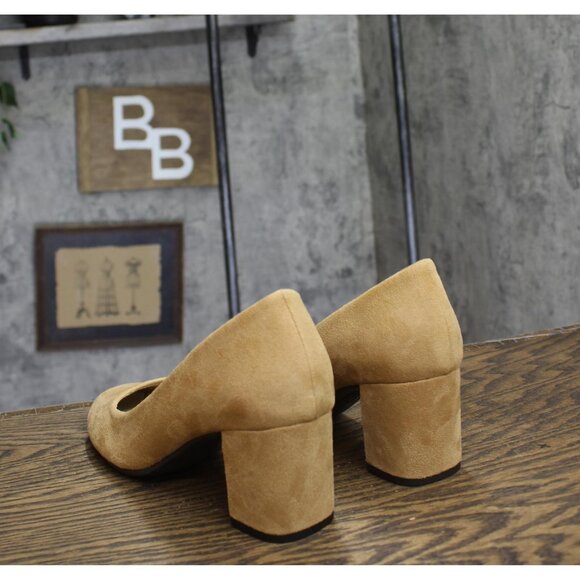 NWT Easy Street Proper Womens Block Heel Pumps PROPER Sand Suede Brown 9.5M - Picture 5 of 11